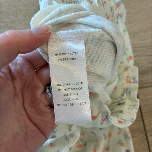 Neuflora Floral Print Pajama Pants Ribbed - Size S - Picture 8 of 8